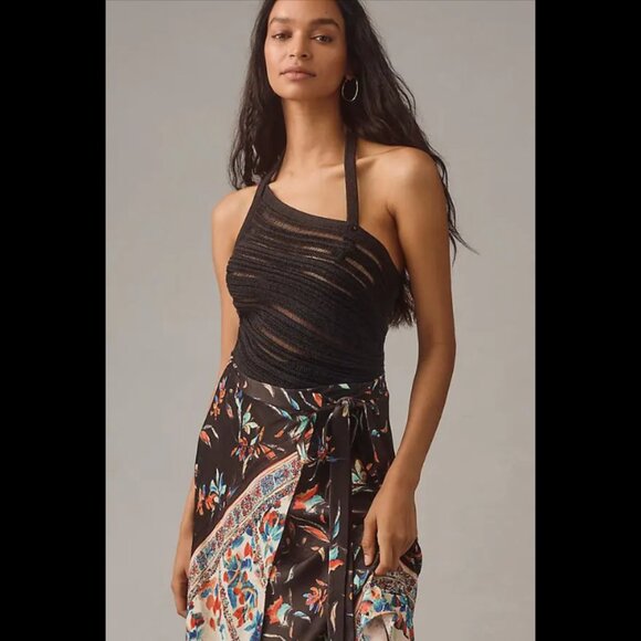 Brand New By Anthropologie Asymmetrical Wrap Midi Skirt - Picture 3 of 4